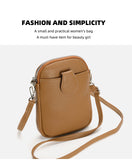 Blue Chic Crossbody Phone Bag - Womens PU Leather Mini Shoulder Purse with Adjustable Strap