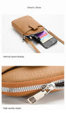 Green Chic Crossbody Phone Bag - Womens PU Leather Mini Shoulder Purse with Adjustable Strap