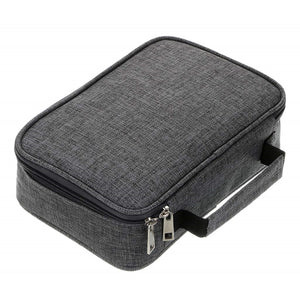 Grey Large Capacity 72-Slot Pencil Case - Multi-functional Oxford Cloth Storage for Students, Artists & Stationery (23x7x16 cm, 228g)