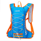 Darrahopens Home & Garden > Travel > Backpacks Blue Lightweight Outdoor Sports Backpack Breathable Hiking Daypack Compact Running Cycling Bag with Bungee Storage 45cm for Travel