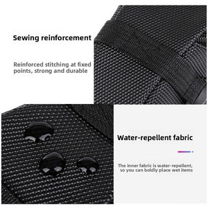 Red Water Resistant Bicycle Saddle Bag Under Seat Wedge Pack with Reflective Strip and Quick Release Strap for MTB Road Bikes