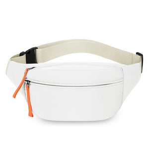 Beige Women's Fashion Crossbody Sling Bag Large Capacity Casual Shoulder Bag Waterproof Nylon Waist Pack for Travel Sports(Style One)