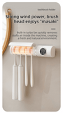 Darrahopens Health & Beauty > Personal Care > Oral Care White 4-Slot Compact UV Toothbrush Sanitizer with Turbo Drying Fan & LCD Display - Anti-Dust Toothbrush Holder, 10-Minute One-Touch Deep Clean