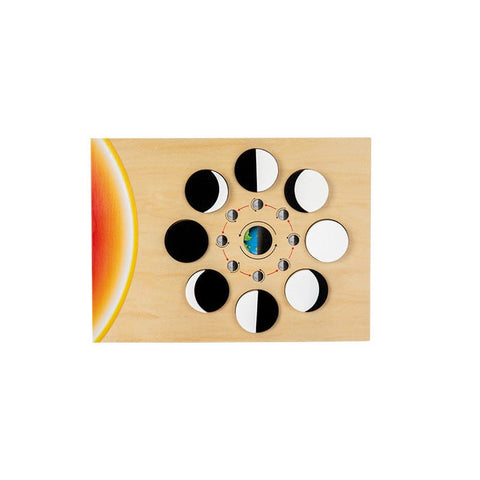 Darrahopens Baby & Kids > Baby & Kid's Toys > Kid's Jigsaw Puzzles Lunar phase change 0.45 Educational Wooden Cognitive Matching Puzzle Toy for Kids Early Learning and Fine Motor Skill Development, Durable Preschool Accessory