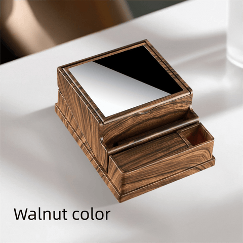 Darrahopens Fashion > Men's Fashion > Men's Accessories Walnut Automatic Cigarette Box with 40-Slot Capacity – Pop-Out Dispenser for Car and Home Use, ABS Material with Lighter Holder and Carbon Fiber Look Design
