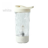 Darrahopens Appliances > Kitchen Appliances > Coffee Machines & Accessories 500ML White Portable Diamond Electric Shaker - Strong Vortex Stirring, Dual Temperature Endurance & Self-Cleaning for Protein Powder Coffee
