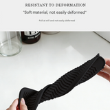 Black 2-in-1 Silicone Wave Anti-Scalding Mat & Pouch for Hair Tools (2-Pack) - Travel-Ready Heat-Resistant Hanging Storage Bag