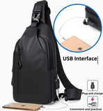 Darrahopens Fashion > Men's Fashion > Men's Accessories Blue Water / Wrinkle-Resistant Nylon Men's Tactical Chest Bag with USB Charging Port - 4 Layer Large Capacity Crossbody Pack