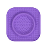S Purple 2-Pack Premium Silicone Pet Lick Mat - Slow Feeder for Dogs and Cats with Powerful Suction Base - Anxiety Relief and Boredom Buster for Grooming and Bathing