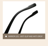 Hawksbill Turtle Retro Double Bridge Square Frame Polarized Sunglasses - Driving Sun Protection Eyewear