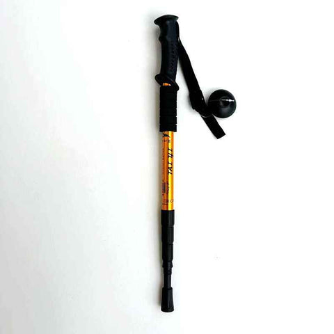 Gold 2-Pack Lightweight Trekking Poles | 4-Section Adjustable 52-110cm Walking Sticks | Anti-Shock High-Strength Aluminum Alloy Hiking Poles