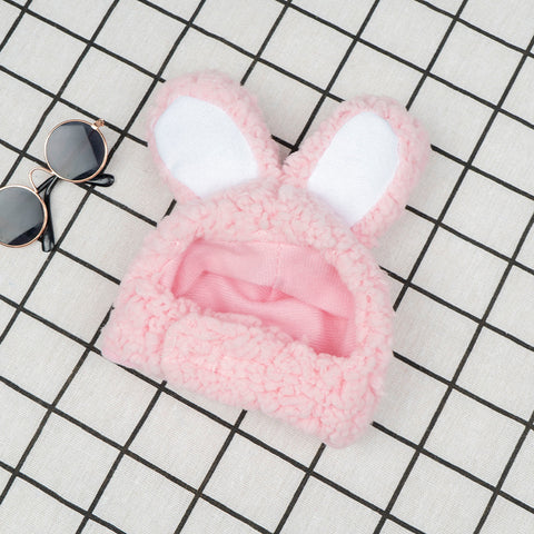2 Pcs Pink Adorable Bunny Ears Cat Hat – Soft Plush Pet Costume Headband for Cats