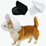 Size S Black Mesh Net Hood for Dogs – Protective Face Cover Against Insects, Debris, and Oral Ingestion