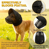 Size L White Mesh Net Hood for Dogs – Protective Face Cover Against Insects, Debris, and Oral Ingestion