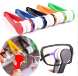 10 Pcs Blue Portable Eyeglass Cleaning Clip - Dual-Sided Microfiber Tongs for Safe, Streak-Free Lens Care