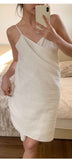 White Linen-Feel Cotton Gauze Bath Wrap – Lightweight, Breathable & Absorbent (65×170 cm)