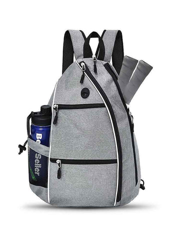Grey Pickleball Multi-Sport Backpack – Oxford Fabric, Dual-Carry, Smart-Organized