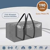 2 Pack Extra Heavy Duty Large Moving Bags with Strong Zipper & Comfortable Handles, Sturdy & Durable Clothes Storage Bags Totes Bins,  Packing Moving Boxes for Clothes, Bedding, Dorm & Travel, Dark Blue