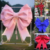 Red EVA Glitter Bow Decoration DIY Kit - 75cm x 100cm DIY Party & Event Backdrop Bow for Valentine's Day, Christmas, Birthday, Wedding, Shop Display