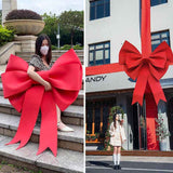 Red EVA Glitter Bow Decoration DIY Kit - 75cm x 100cm DIY Party & Event Backdrop Bow for Valentine's Day, Christmas, Birthday, Wedding, Shop Display