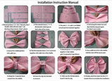 Red EVA Glitter Bow Decoration DIY Kit - 75cm x 100cm DIY Party & Event Backdrop Bow for Valentine's Day, Christmas, Birthday, Wedding, Shop Display