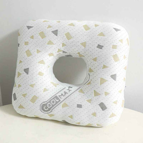 Grey Ear Piercing Pillow - Soft Side Sleeper Cushion with Hollow Center for Pressure Relief, Post-Piercing Care & Comfortable Napping