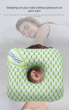 Grey Ear Piercing Pillow - Soft Side Sleeper Cushion with Hollow Center for Pressure Relief, Post-Piercing Care & Comfortable Napping