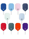 Blue Fiberglass Pickleball Paddle Set - 4 Minimalist Paddles, 8 Balls, and 2 Carry Bags for Outdoor Play