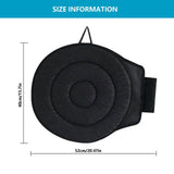 Black 360° Swivel Car Seat Cushion – Portable Rotating Transfer Aid for Elderly, Pregnant Women & Mobility Support