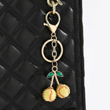 2 Pcs Yellow baseball shape Creative Sports Ball Cherry Keychain – Cute Resin Charm for Car Keys, Bags & Backpacks