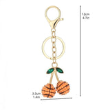 2 Pcs Black and white soccer ball design Creative Sports Ball Cherry Keychain – Cute Resin Charm for Car Keys, Bags & Backpacks