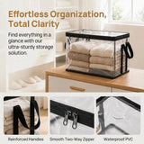 3 Pcs Large Clear PVC Book Storage Box – Foldable, Dustproof & Transparent Organizer with Handles for Home, Classroom & Office (38×24×32cm)