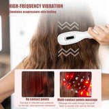 White Smart Scalp Massage Comb with EMS, LED Light Therapy & Vibration – Rechargeable Hair Growth Applicator In Australia - Darrahopens