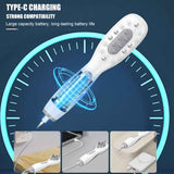White Smart Scalp Massage Comb with EMS, LED Light Therapy & Vibration – Rechargeable Hair Growth Applicator In Australia - Darrahopens