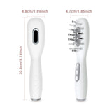 White Smart Scalp Massage Comb with EMS, LED Light Therapy & Vibration – Rechargeable Hair Growth Applicator
