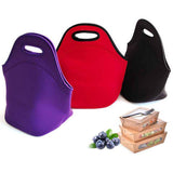 Black Reusable Neoprene Insulated Lunch Bag – Waterproof Thermal Tote for Work, School & Picnics (30x17x30cm) In Australia - Darrahopens
