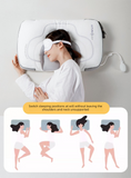 Adjustable Height Air Chamber Pillow - 48 x 74 cm Polyester Fibre Neck Support Pillow with Breathable Design for Personalised Adult Sleep Comfort