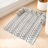 Black Plush Pet Bed Mat - 60 x 80 cm Polyester Fibre - Thickened Soft Cushion, Scratch Resistant Surface, Non Slip Base for Cats and Dogs In Australia - Darrahopens