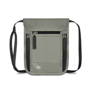 Grey RFID Neck Passport Holder - 16.3 x 22.8 cm Lightweight Nylon and Polyester Crossbody Travel Wallet and Document Organiser for Phone, Cards, Cash and Tickets In Australia - Darrahopens