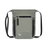 Grey RFID Neck Passport Holder - 16.3 x 22.8 cm Lightweight Nylon and Polyester Crossbody Travel Wallet and Document Organiser for Phone, Cards, Cash and Tickets In Australia - Darrahopens