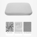 Grey Memory Foam Seat Cushion - 45 x 45 x 4.5 cm Polyester Cover, Removable Washable Cover, Portable Office Chair, Student, Dining Chair and Car Seat Pad In Australia - Darrahopens