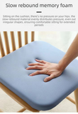 Black Memory Foam Seat Cushion - 45 x 45 x 4.5 cm Polyester Cover, Removable Washable Cover, Portable Office Chair, Student, Dining Chair and Car Seat Pad In Australia - Darrahopens