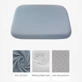 Light Blue Memory Foam Seat Cushion - 45 x 45 x 4.5 cm Polyester Cover, Removable Washable Cover, Portable Office Chair, Student, Dining Chair and Car Seat Pad In Australia - Darrahopens