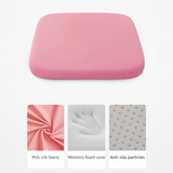 Pink Memory Foam Seat Cushion - 45 x 45 x 4.5 cm Polyester Cover, Removable Washable Cover, Portable Office Chair, Student, Dining Chair and Car Seat Pad In Australia - Darrahopens