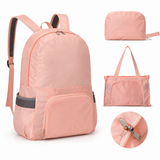Pink Lightweight Foldable Backpack - Waterproof Polyester 3 Way Backpack and Tote Bag, 160g Packable Daypack for Hiking, Travel, Camping and Everyday Use