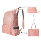 Pink Lightweight Foldable Backpack - Waterproof Polyester 3 Way Backpack and Tote Bag, 160g Packable Daypack for Hiking, Travel, Camping and Everyday Use In Australia - Darrahopens
