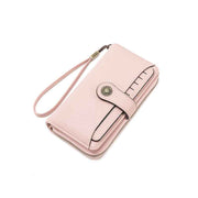 Pink Women's Long Zipper Wallet with Wristlet – Multi-Card Slots, Phone Compartment & Coin Pocket (200g) In Australia - Darrahopens