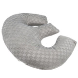 Gray Ergonomic M-Shaped Breast Support Pillow for Spa & Postpartum Care – Soft Plush Cover, Removable & Washable (320g)