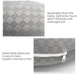 Gray Ergonomic M-Shaped Breast Support Pillow for Spa & Postpartum Care – Soft Plush Cover, Removable & Washable (320g)