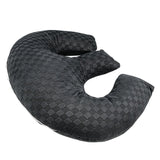 Black Ergonomic M-Shaped Breast Support Pillow for Spa & Postpartum Care – Soft Plush Cover, Removable & Washable (320g)